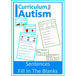 Sentences Fill In The Blanks Worksheets & Clip Cards